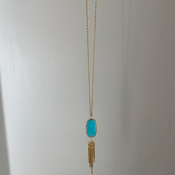 Kendra Scott Rayne Necklace Gold Turquoise - Picture 4 of 4